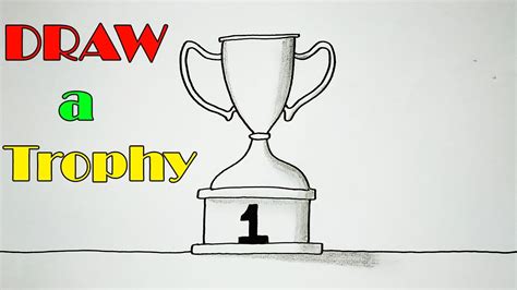 How To Draw A Trophy Very Easy Art For Kids Step By Step
