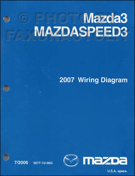 Any one know where i can fund the headunit wiring diagram. 2007 Mazda 3 Wiring Diagram Manual Original