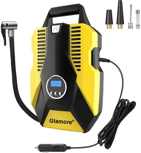 Provides quick, easy, and accurate way to measure vehicle tire pressure. Glamore Portable Air Compressor for Car Tires, Digital ...