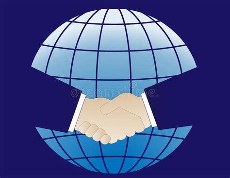 Global Business Trade Agreement Handshake Stock Vector Illustration