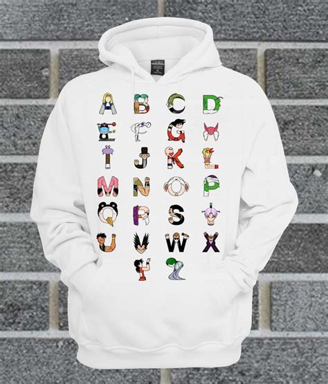 Shop your favorite dbz hoodies at topwear.shop. Alphabet Dragon Ball Hoodie