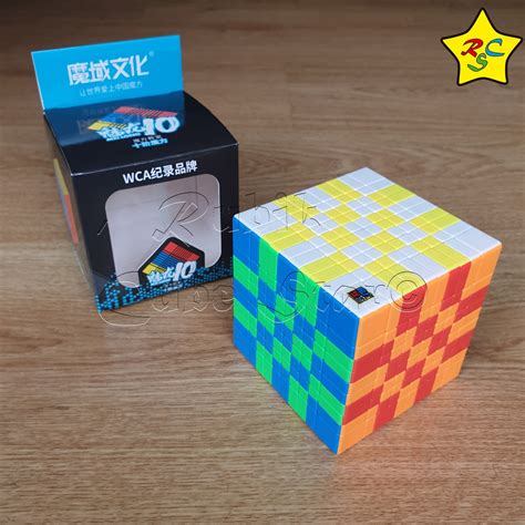 Cubo 10x10 Meilong Moyu Velocidad Mofang Jiaoshi Stickleress Rubik