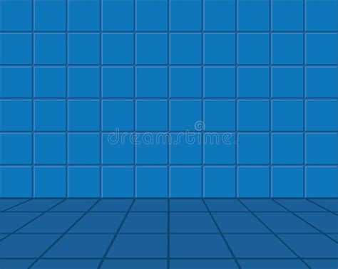 Blue Ceramic Tile Wall And Floor Stock Vector Illustration Of Clean