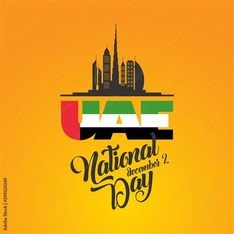 Happy National Day Uae United Arab Emirates National Day Greeting Card