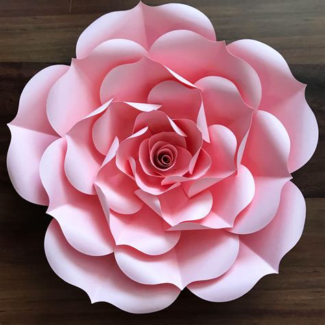 Paper Flowers Pdf Petal 93 Rose Paper Flower Template Diy Trace And