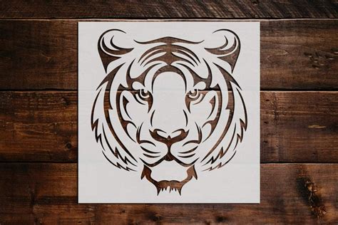 Amazon Com Tiger Head Stencil Diy Reusable Craft And Painting Wall