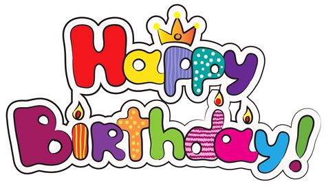 Colorful Happy Birthday PNG Clipart Image | Happy birthday png, Happy birthday text, Happy 