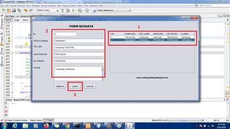 Membuat Crud Menggunakan Java Netbeans Gui Dengan Database Mysql 04