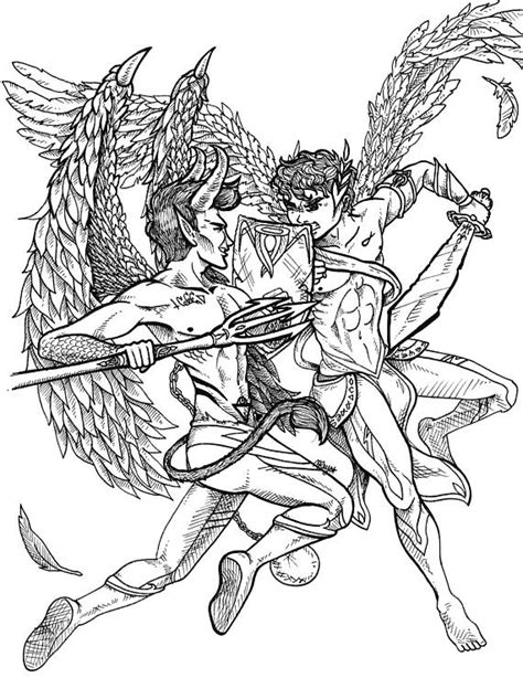 Half Angel Half Demon Drawing At Getdrawings Free Download