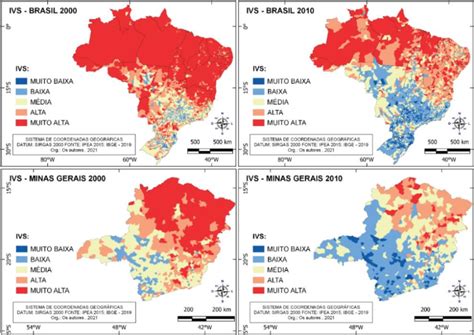 Índice de vulnerabilidade social brasil e minas gerais 2000 e 2010 download scientific diagram