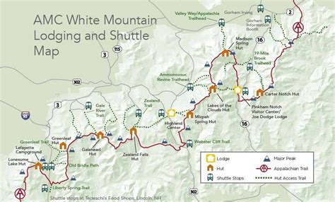 View The White Mountain Hiker Shuttle Schedule And Map White