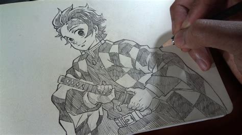 How To Draw Tanjiro From Demon Slayer Narrated Youtube