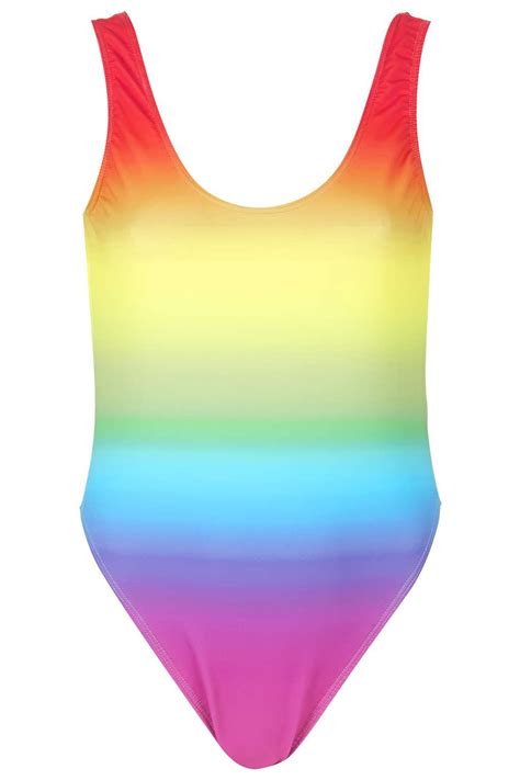 Ombre Rainbow Swimsuit By Jaded London Rainbow Swimsuit Topshop