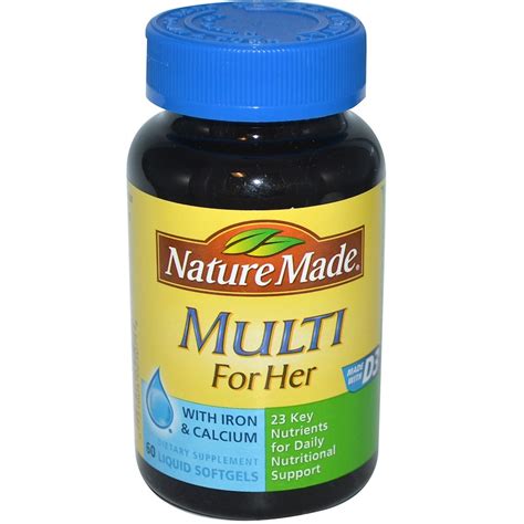 Nature Made Multi For Her 60 Liquid Softgels Iherb