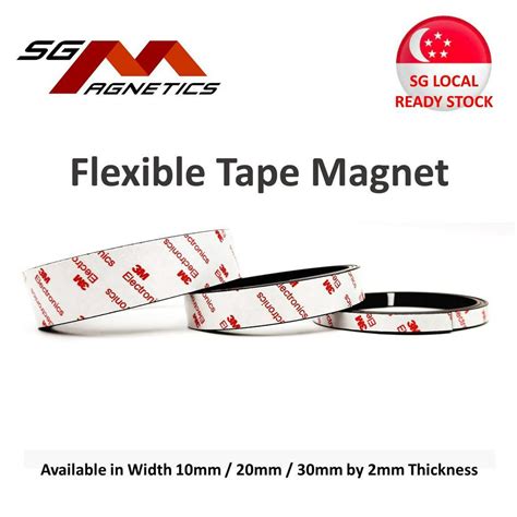 Magnetic Tape Flexible Rubber Magnet With 3m Adhesive Tapes Weak