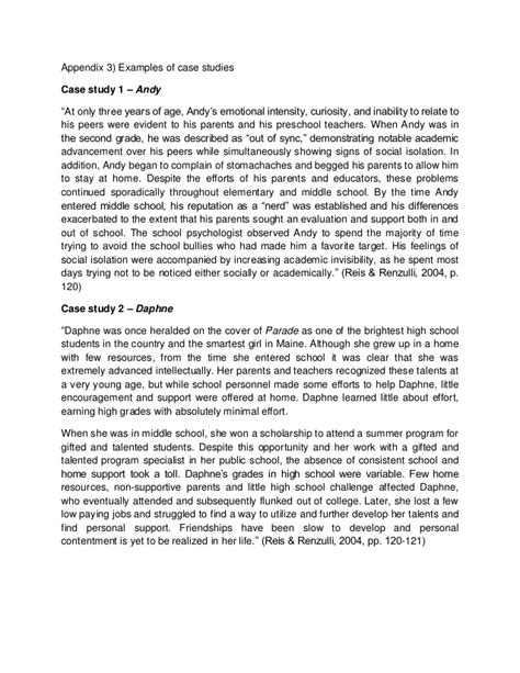 Sample business case studies example Example Of Case Study Paper In Psychology - What is a Case ...