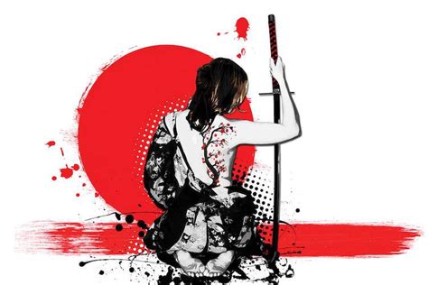Trash Polka Female Samurai Canvas Artwork By Nicklas Gustafsson