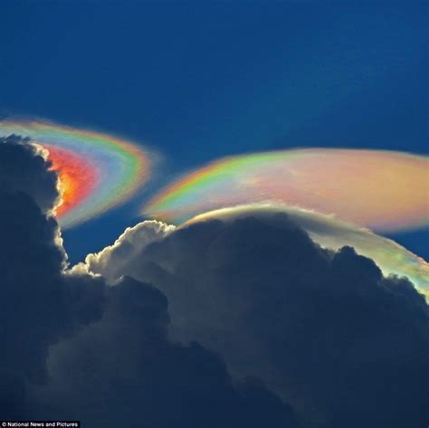 Photographer Captures Rare Fire Rainbow Cloud Above