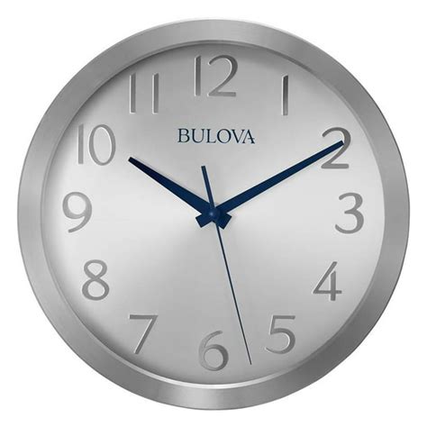 Bulova Clocks C4844 Winston Decorative Aluminum 9 In Diameter Wall