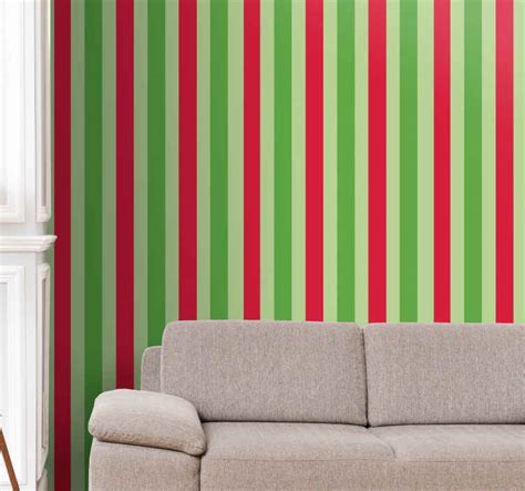 green and red stripes xmas wallpaper tenstickers