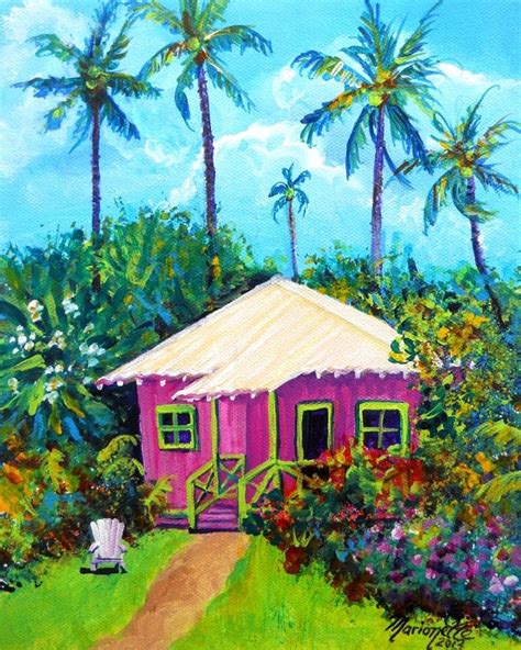 Pink Plantation Cottage Kauai Print Kauai Cottages Pink Houses