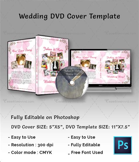 Wedding Dvd Cover Template 28 Free And Premium Download