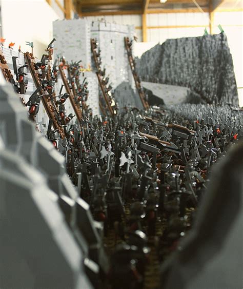 Lego Recreation Of The Helms Deep Battle From Lotr