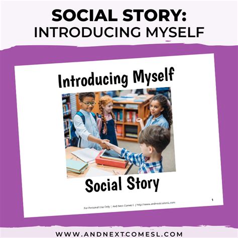 Introducing Myself Social Story And Next Comes L Hyperlexia Resources