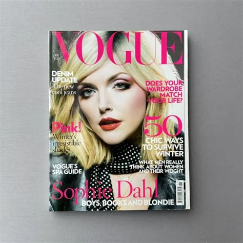 British Vogue Magazine November 2007 Sophie Dahl Uk English Great