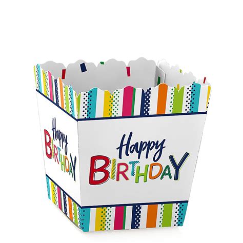 Cheerful Happy Birthday Party Mini Favor Boxes Colorful Birthday