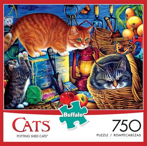 Buffalo Games Womens Cats Pink 750 Piece Animals Jigsaw Puzzle Os Bhfo