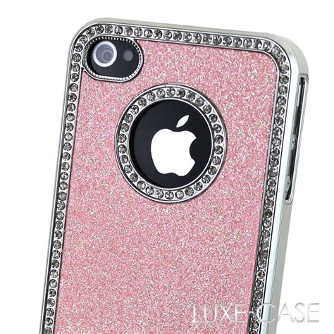 Cute Designer Luxury Pink Glitter Sparkle Rhinestone Bling Iphone 4
