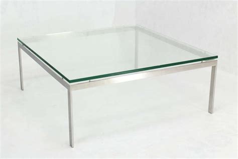5 out of 5 stars. Large Square Stainless Base, Glass Top Mid Century Modern ...