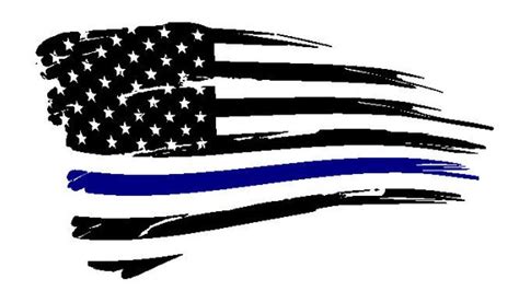 Distressed Blue Line American Flag Svg Cut Files Artofit