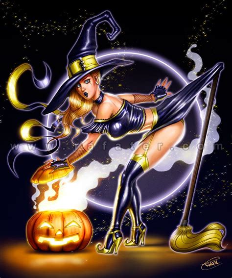 Witch Pin Up Art