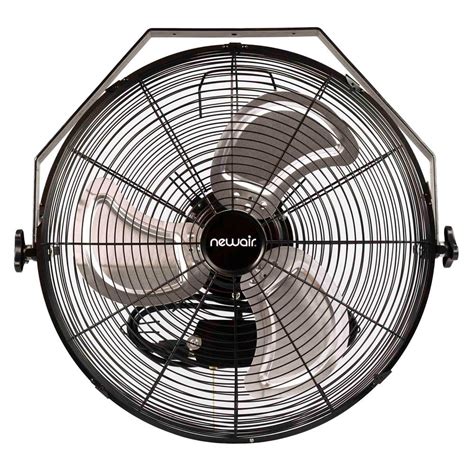 The wall mount fan is aimed at providing unidirectional airflow and precise oscillation of the fan helps in spreading the air across the different dimensions of the room. NewAir 18 in. High Velocity Wall Mount Fan-WindPro18W ...