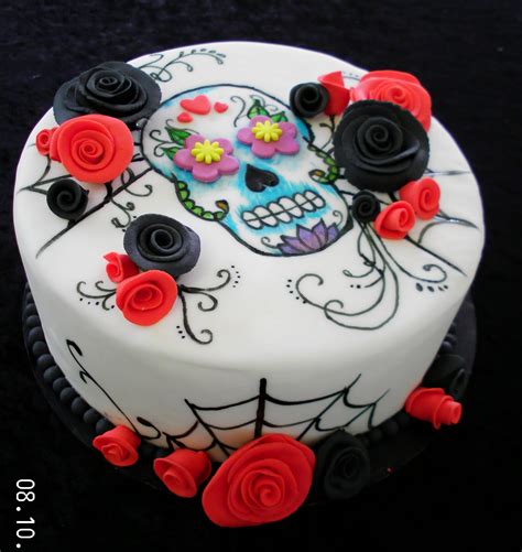 Painted Sugar Skull Cake Have Been Wanting To Try Painting On Fondant