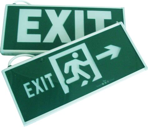 Led Double Sided Emergency Exit Sign 4w Battery Back Up Safety