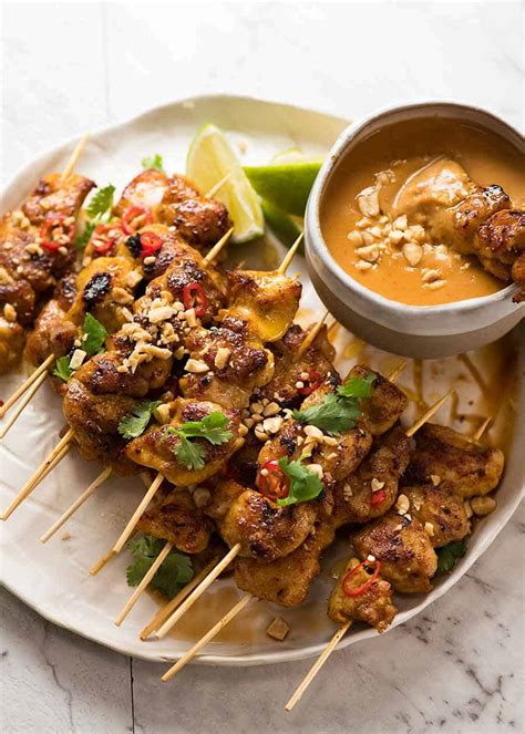 Thailand Recipes Chicken Satay With Peanut Sauce All Asian Recipes For You