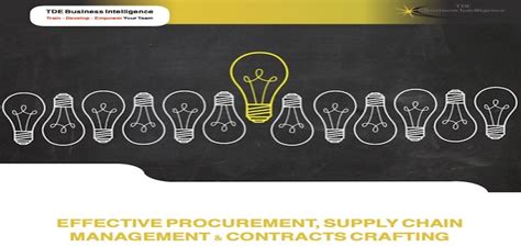 Effective Procurement Supply Chain Management And Contracts Crafting