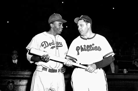 Jackie Robinson With Phillies Manager