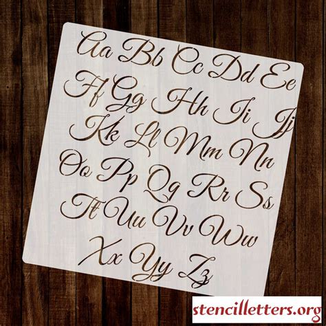Stylish In Calligraphy Alphabet Stencil Set Stencil Letters Org