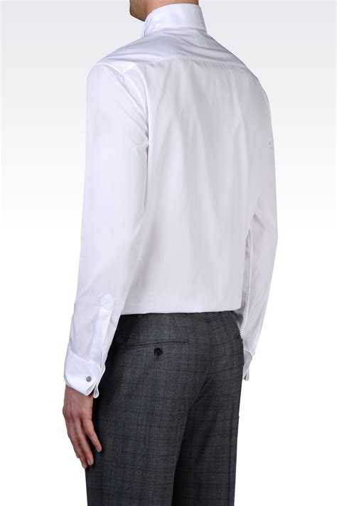 Lyst Armani Dress Shirt With Butterfly Collar In White For Men