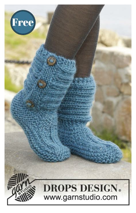 Free Knitting Patterns For Slipper Boots Faizullawerence