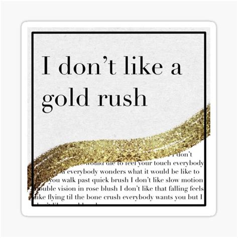 Gold Rush Taylor Swift Sticker For Sale By Wonderlandart13 Redbubble