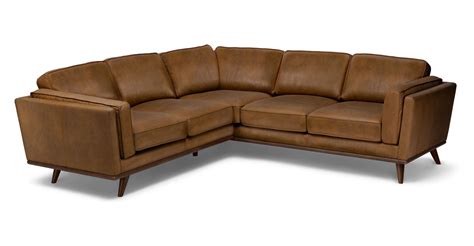 Timber Oxford Tan Corner Sectional Sectionals Article Modern Mid