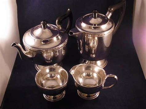 Stunning 4 Piece Silver Plated Viners Tea Set Edwardian Silver Viners