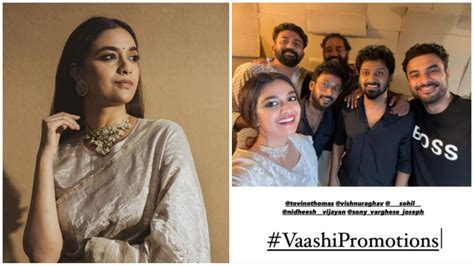 Keerthy Suresh Shares Selfie With Team Vaashi As She Slays In Metallic