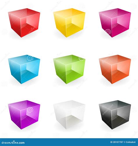 Vector Glass Cubes Stock Vector Illustration Of Glass 28107787
