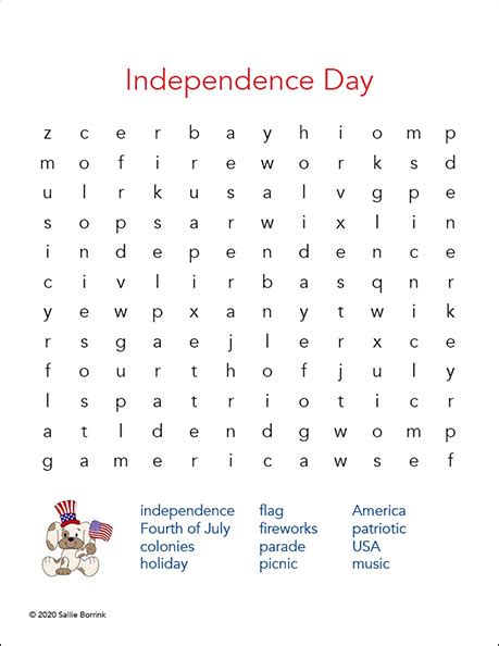 Memorial Day Word Search A Quiet Simple Life